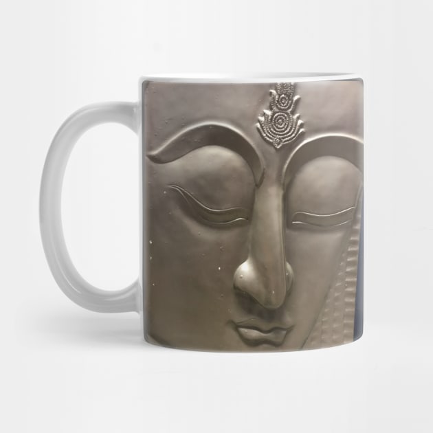 Serene Buddha face by TheMonkeyKingArts